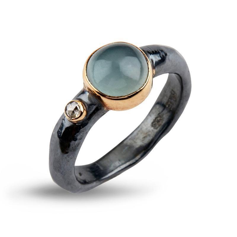 Antik Aqua Ring - Størrelse 52