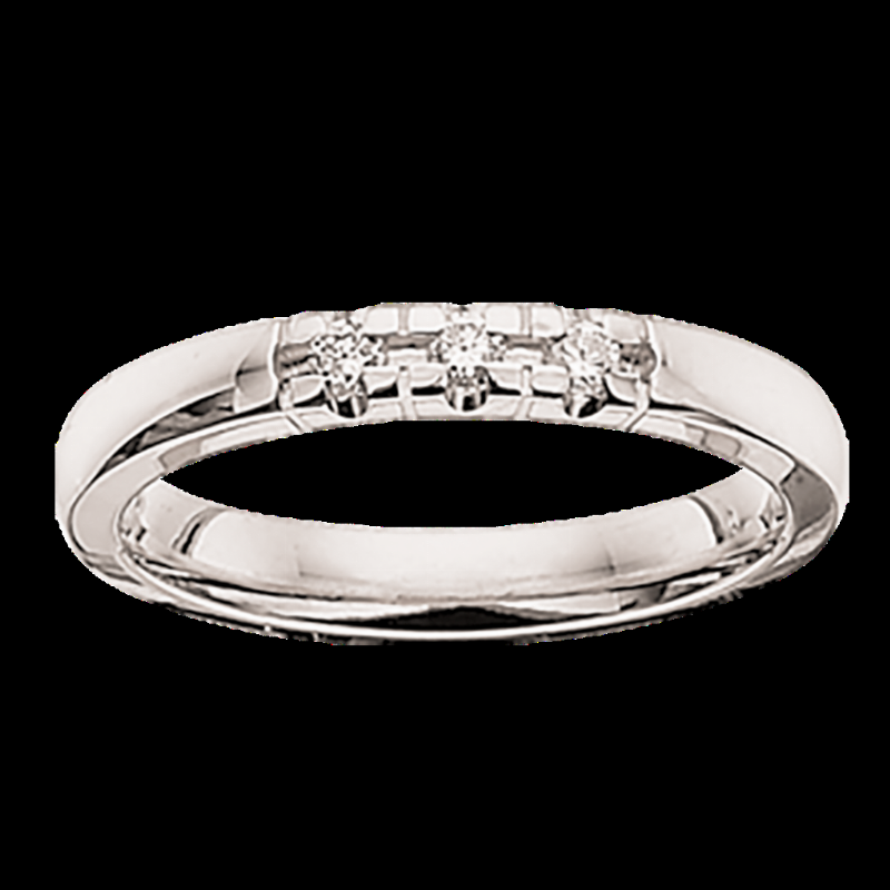 14 Karat Hvidguld Ring med Brillanter fra Scrouples
