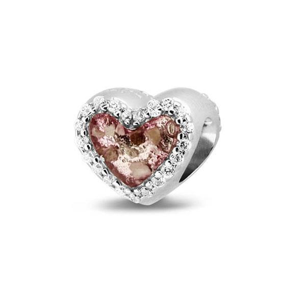 803 W - Charm i Hvidguld med Zirkon