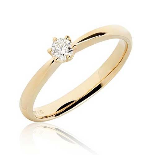 Bartoli Diamant - Solitaire Ring i 14 K Guld