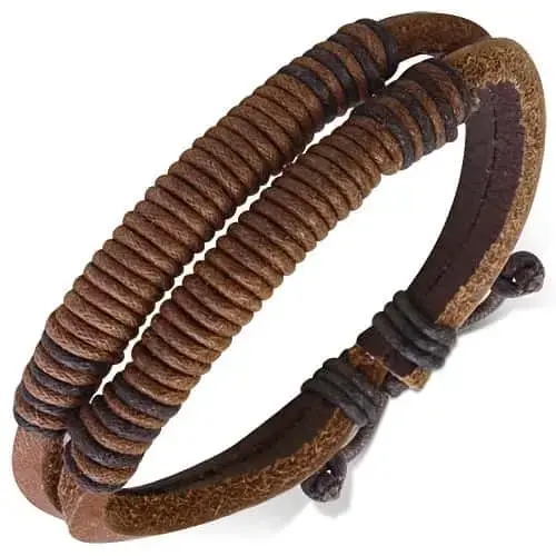 Bueformet Læderarmbånd
