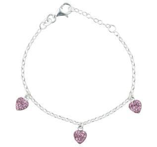 Armbånd 925 M3 Hjerter Pink Zirkonia