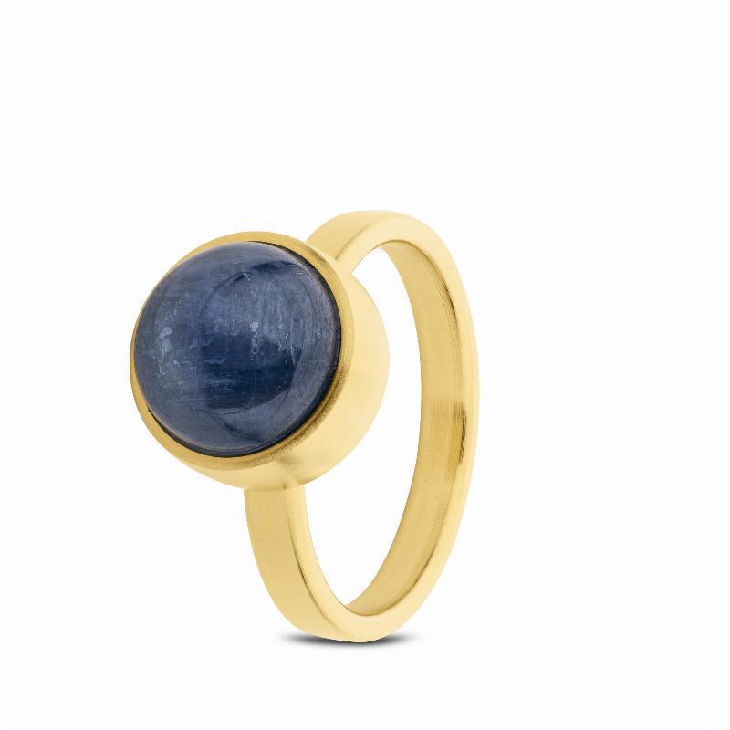 Askering med 24 Karat Guld og Cyanit