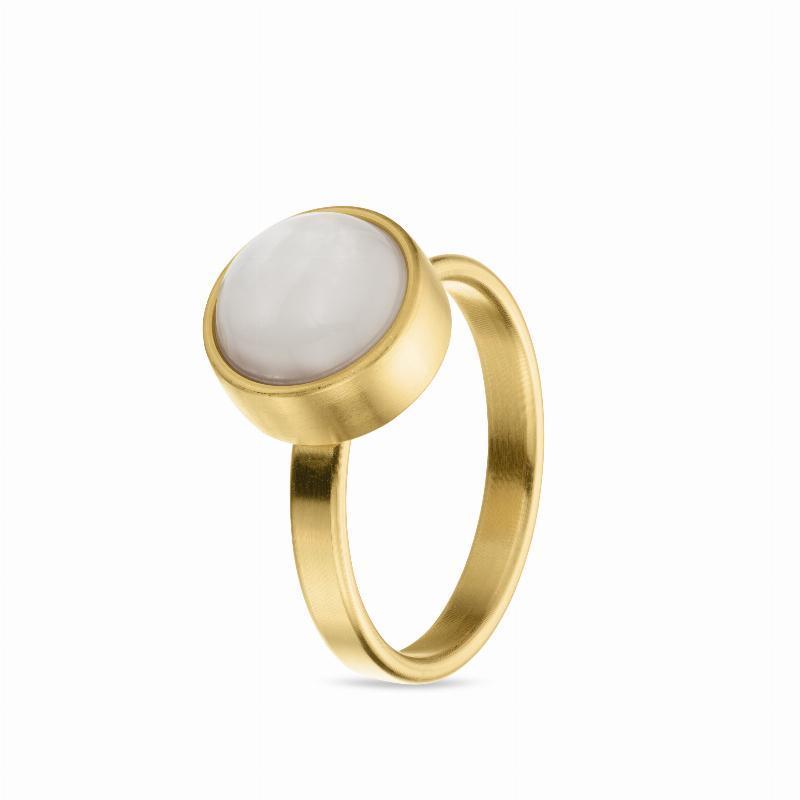 Askesmykke  Ring Belagt Med 24 Karat Guld  Perlemor