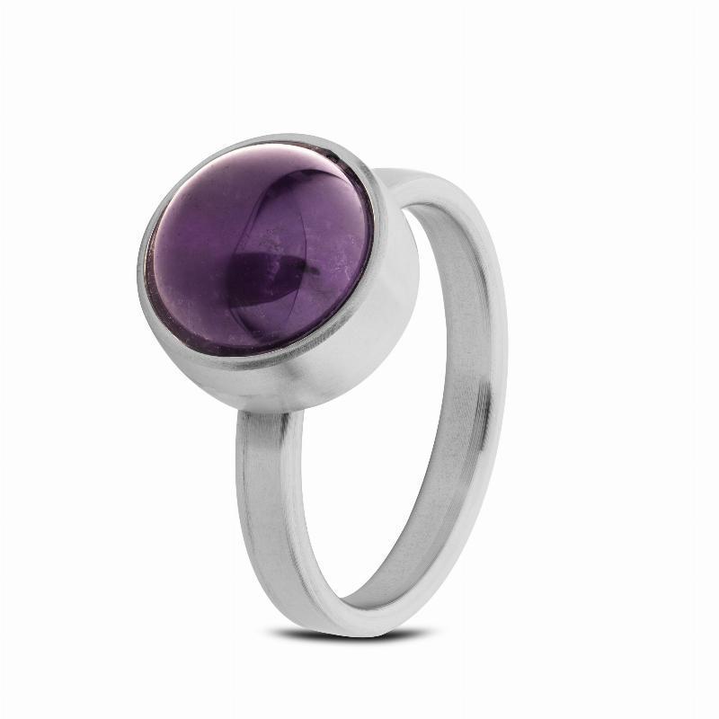 Ametyst Ring med Askesmykke
