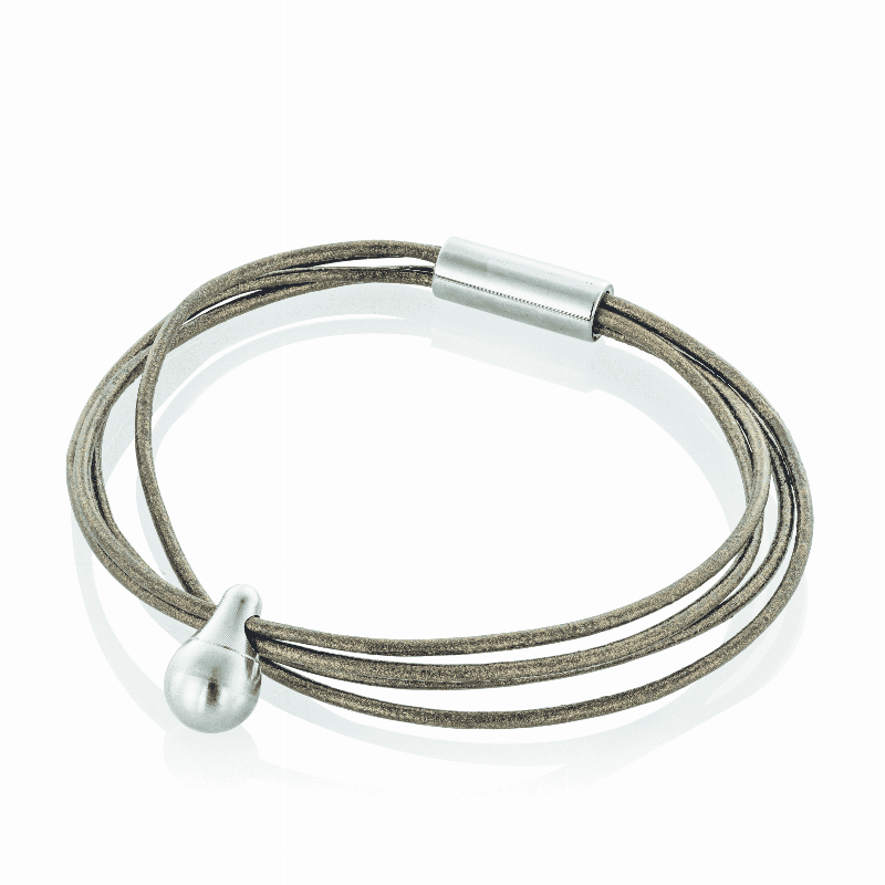 Armbånd i bronze læder med charm