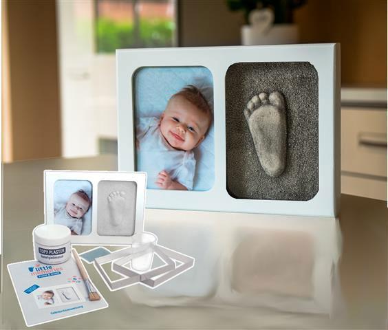 3D Babyaftryk med Elegant Hvid Ramme
