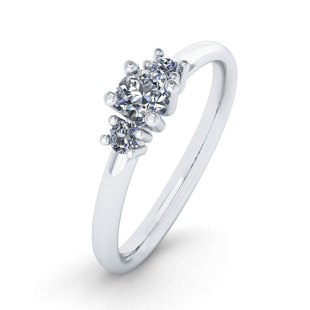 14 Karat Hvidguld Ring med Brillanter fra Henrik Ørsnes