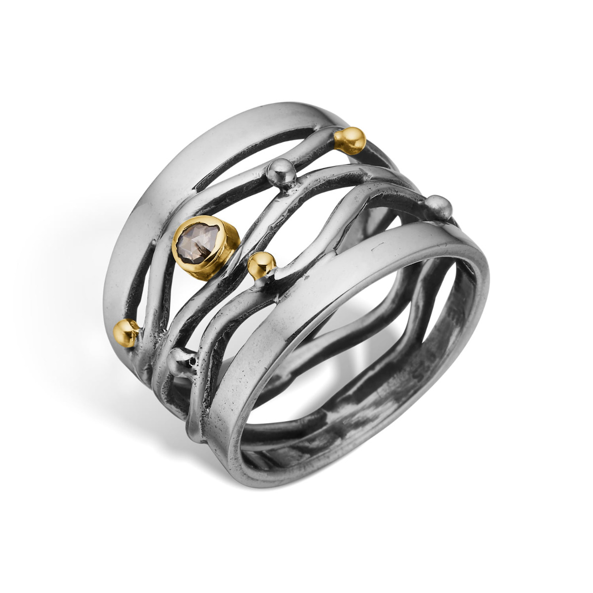 Benedict Sterling Sølv Ring Fra By Birdie Med Diamant 010 Carat