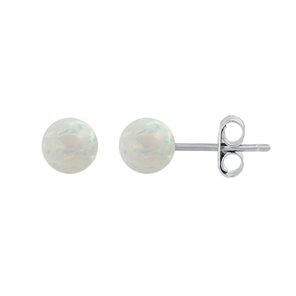 ørestikker Med Opal - 3 Mm - Pr Par