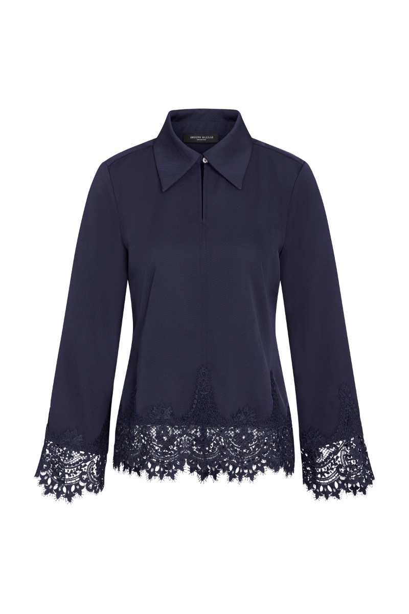 Bruuns Bazaar - Bluse - Women Cedarsbbelaina Blouse - Navy