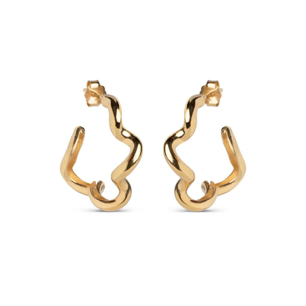 Curly Hoops Forgyldt Sølv øreringe Fra Enamel E312g