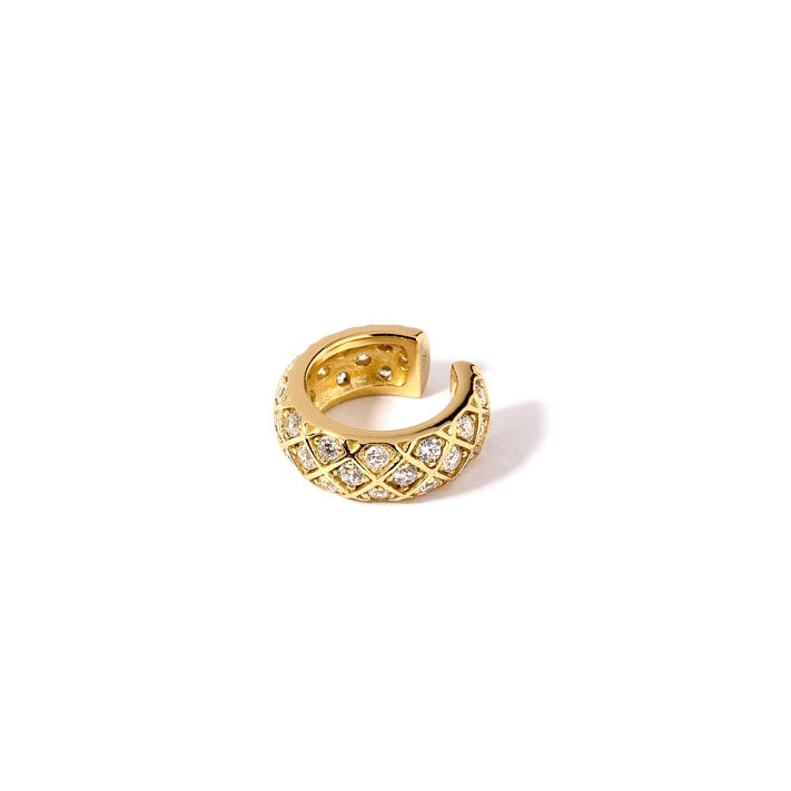 Cuff  ørering - Blingthing - Onesize Regulerbar Størrelse - 18 Karat Forgyldt Sterling Sølv
