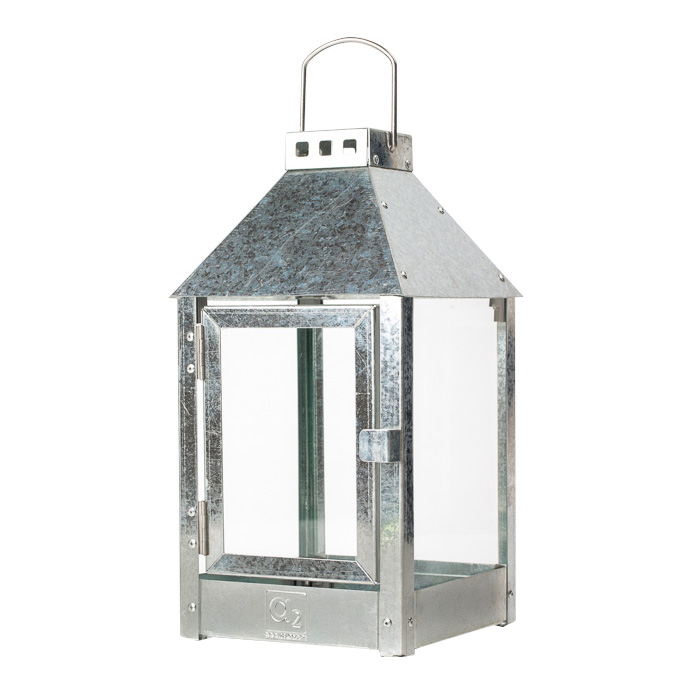 Udendørs Galvaniseret Lanterne 3 Størrelser A2 Living Lanterner Til Udendørs året Rundt Fra 449 Kr Super Gaveide - Størrelse 125 X 125 X 25 Cm