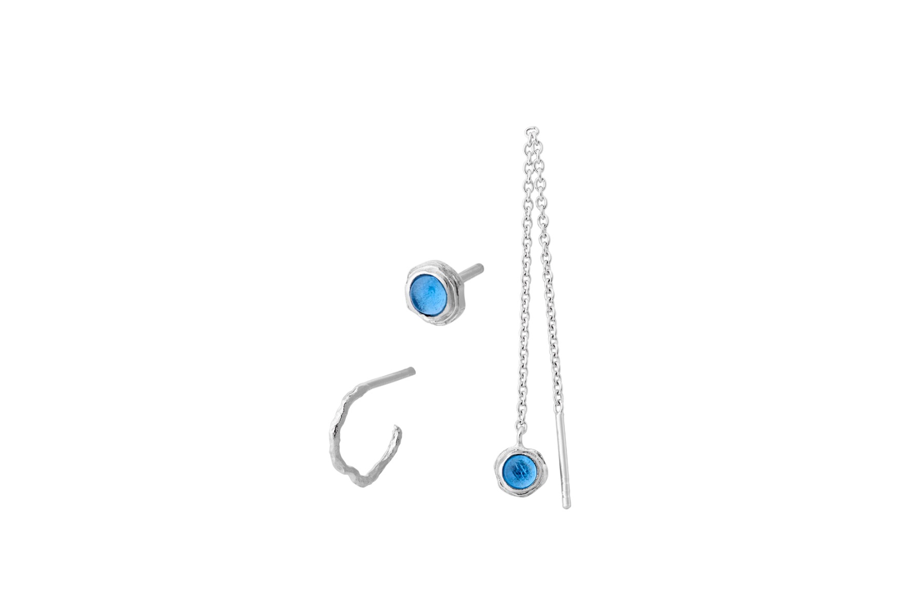 Blue Hour 3 Pieces Earring Box Sterling Sølv øreringe Fra Pernille Corydon Med Blå Kvarts