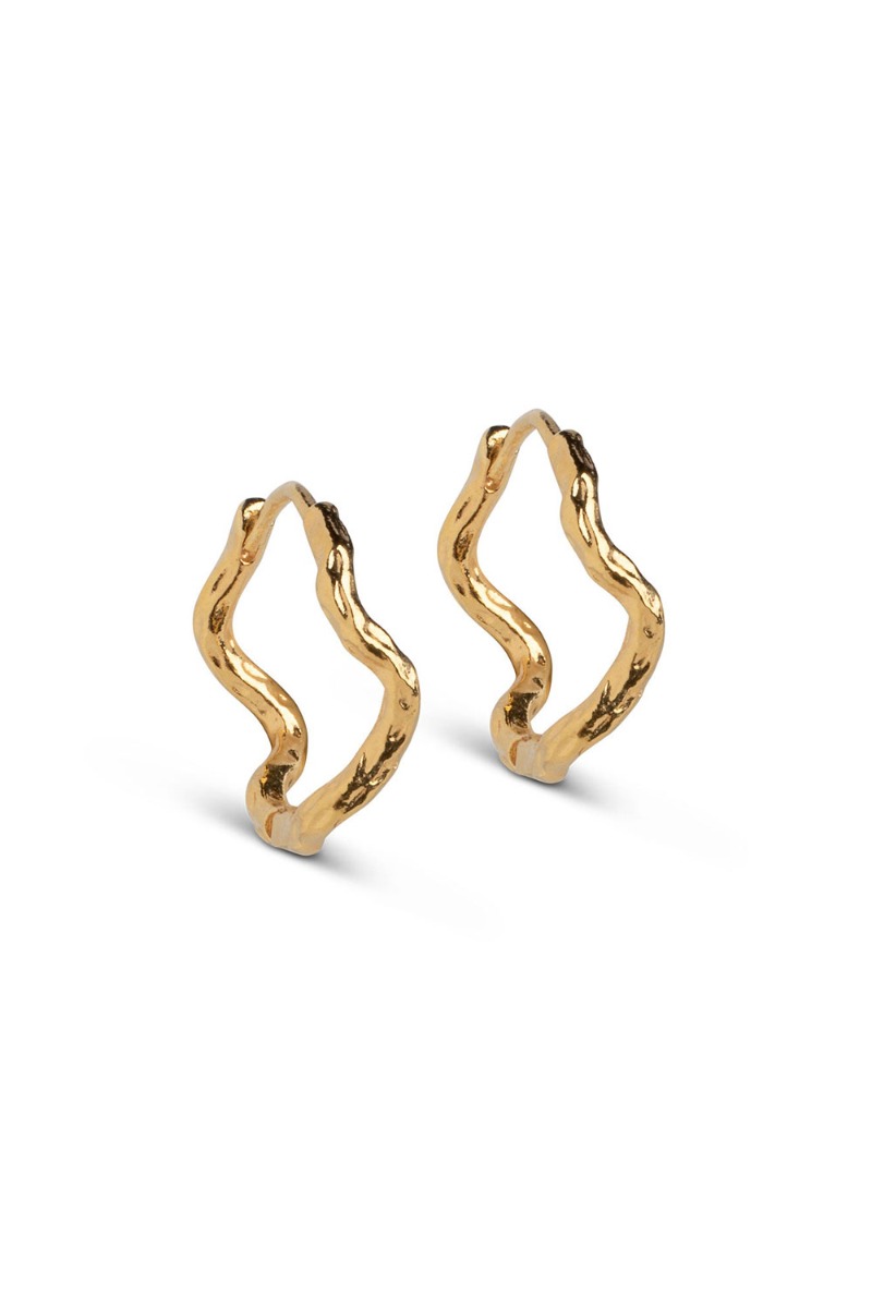 ?ø Enamel - øreringe - Holly Hoops Large - Gold