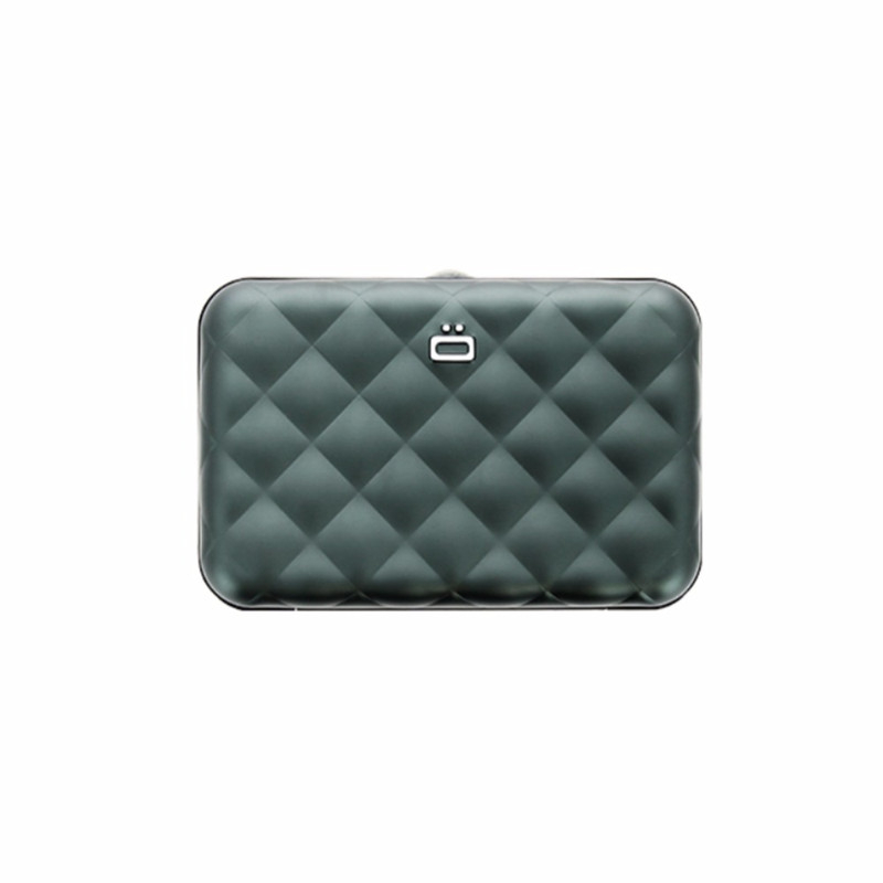 ?gon - Moderne Kreditkort Holder I Sort - Quilted Button