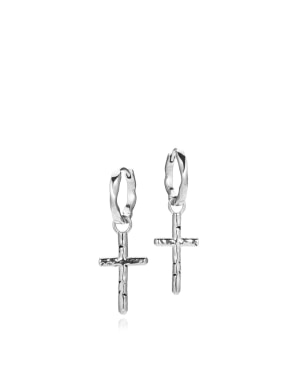 Cross Oxideret Sølv ørering Fra Samie X1009sos
